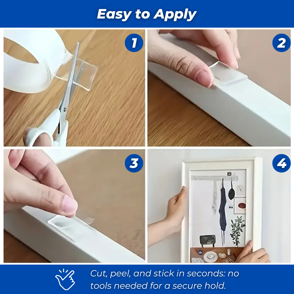 StickyPro - Ultra-strong double-sided adhesive for versatile home & office use